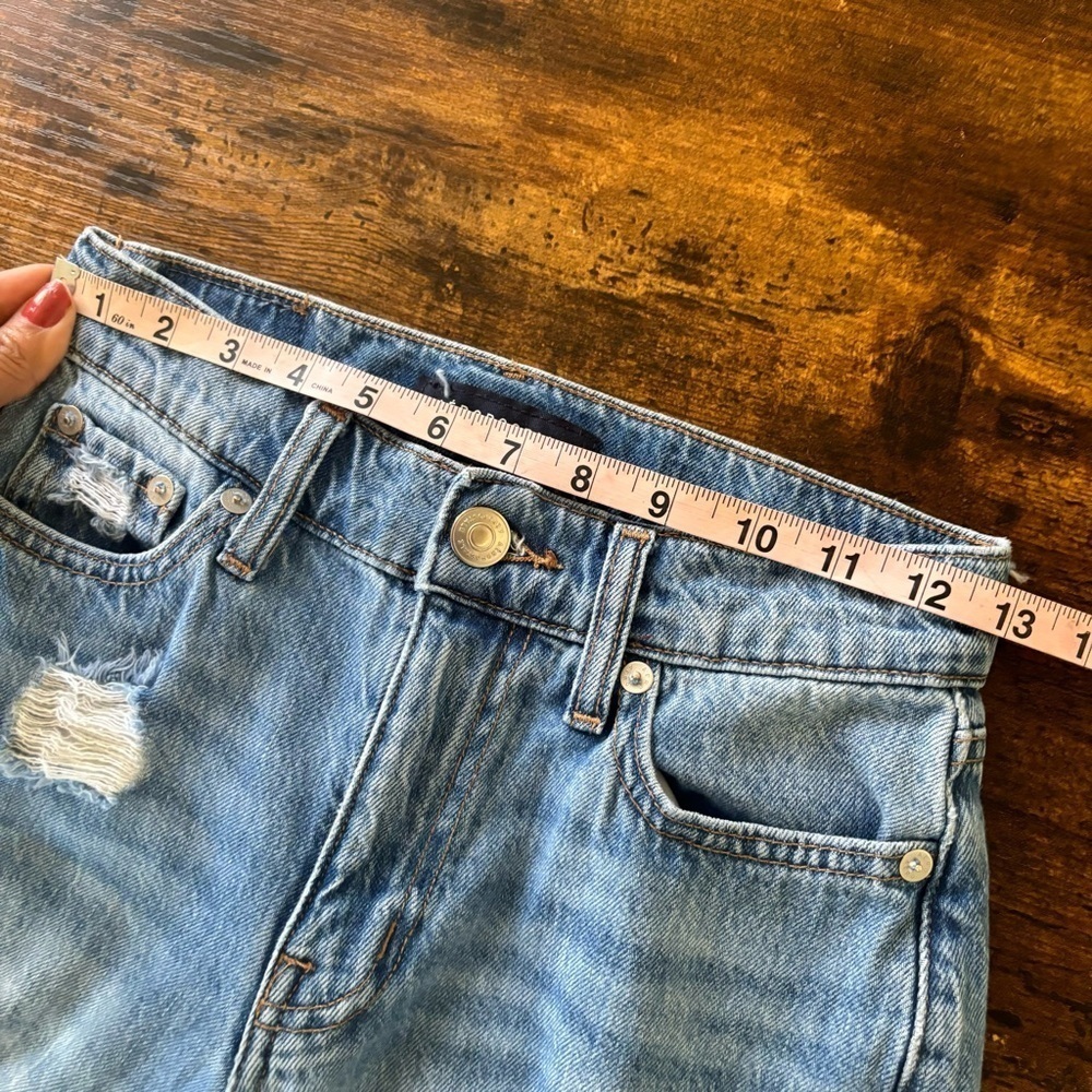 Aeropostale Mom Jeans 00 Distressed High Waisted Medium Wash Ripped Denim - Picture 8 of 10